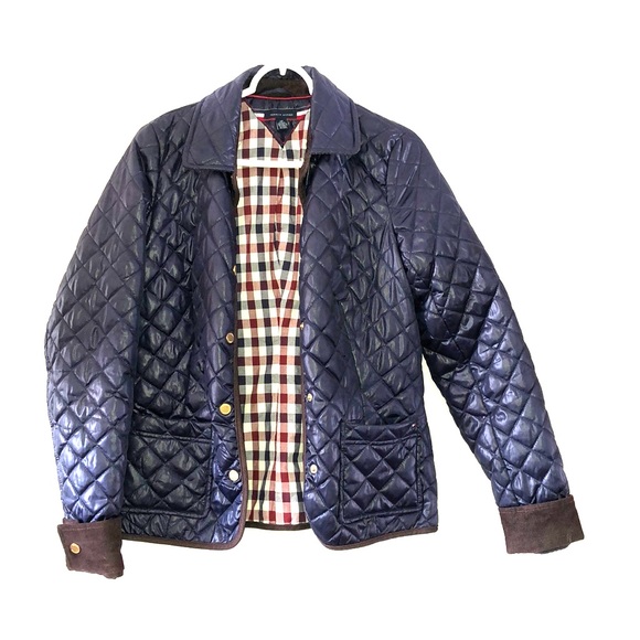 Tommy Hilfiger Quilted Navy Snap Puffer Jacket S - Picture 6 of 6
